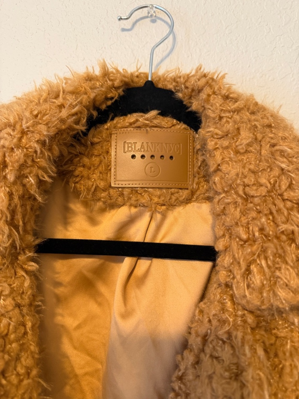 Blank NYC Camel Faux-Sherpa Teddy Jacket - Picture 3 of 6